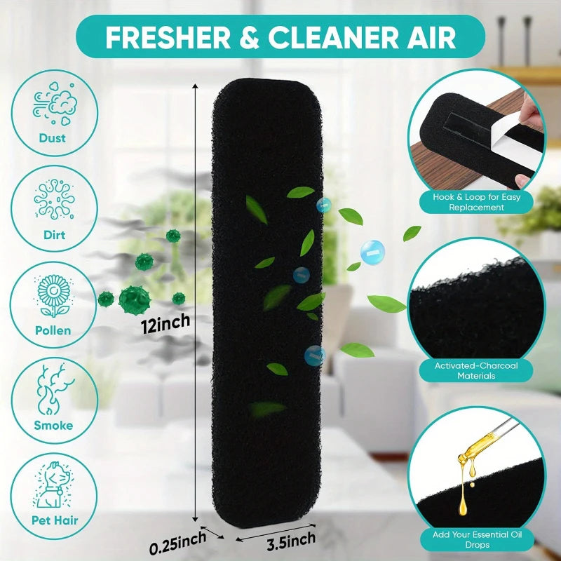 Activated Carbon Ceiling Fan Filters (Pack of 1 or 6)– Breathe Better, Live Fresher 🌀