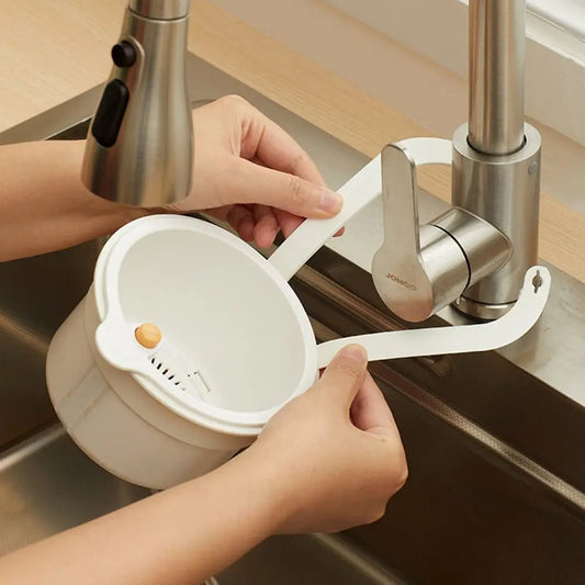 Press-to-Empty Sink Strainer Basket – Hanging Kitchen Drain Filter with Detachable Bottom
