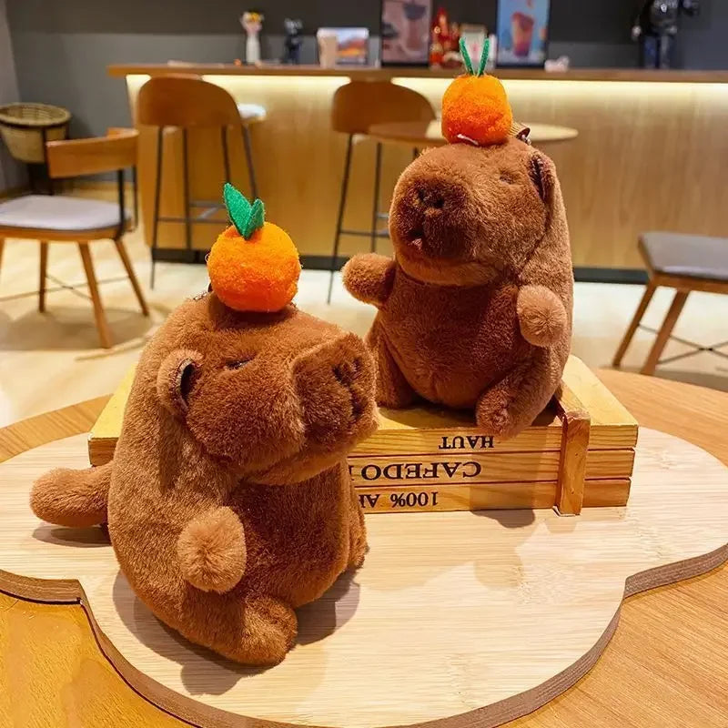 Plush Capybara Keychain – Cute Wagging Tail Toy Pendant for Bags, Keys & Gifts (1-20Pcs)