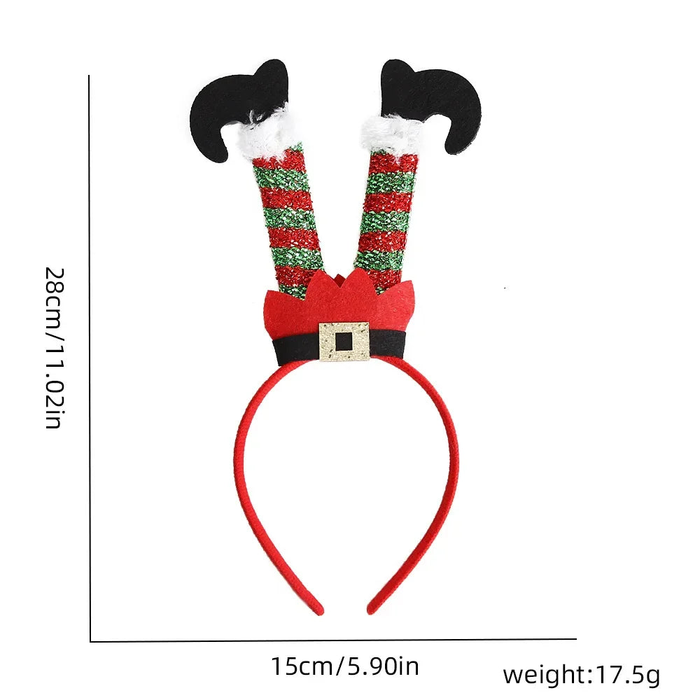 Santa Christmas Headband – Cute Holiday Party Accessory for Kids & Adults