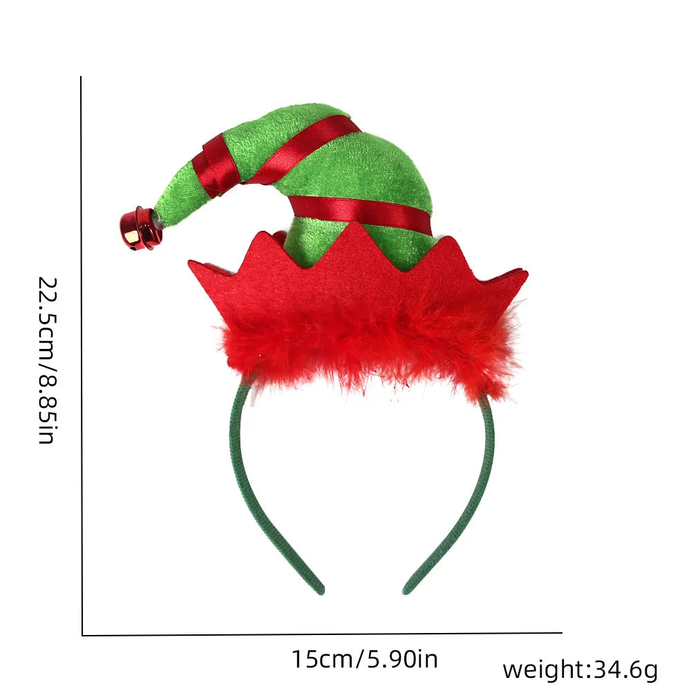 Santa Christmas Headband – Cute Holiday Party Accessory for Kids & Adults