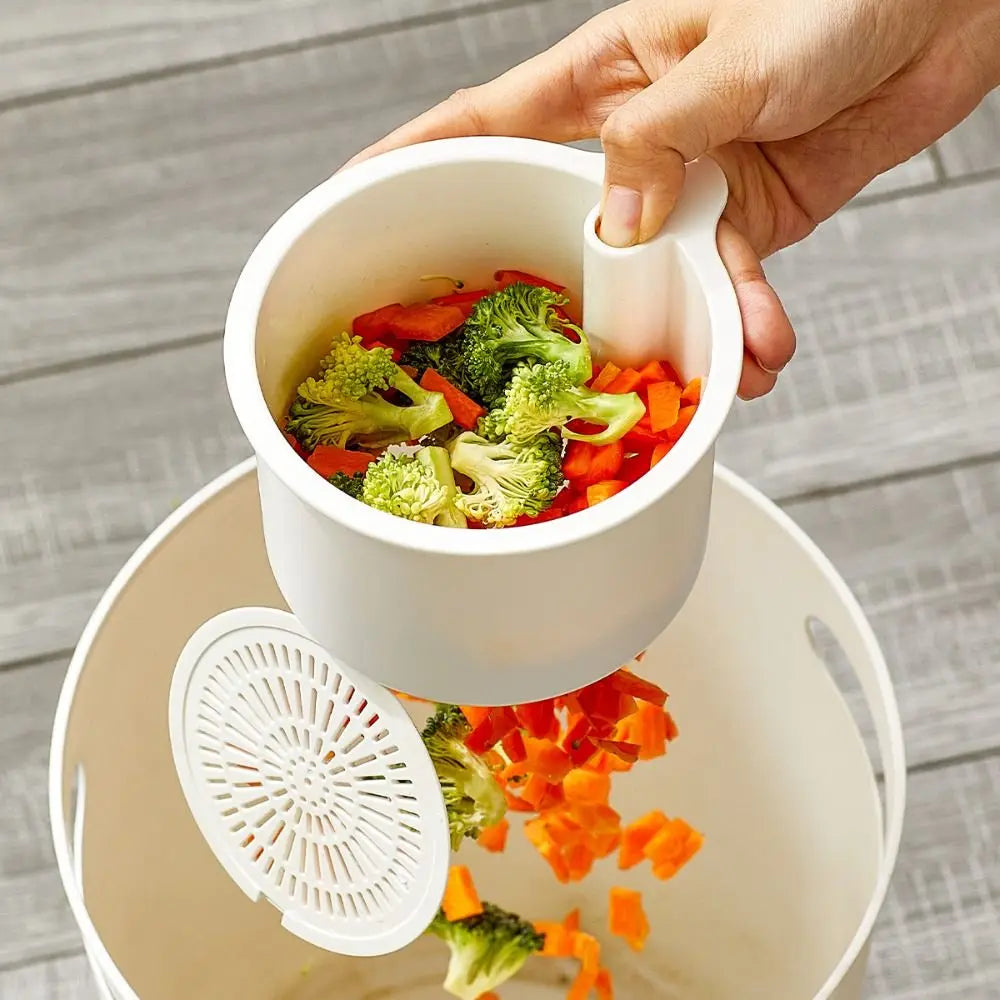 Press-to-Empty Sink Strainer Basket – Hanging Kitchen Drain Filter with Detachable Bottom