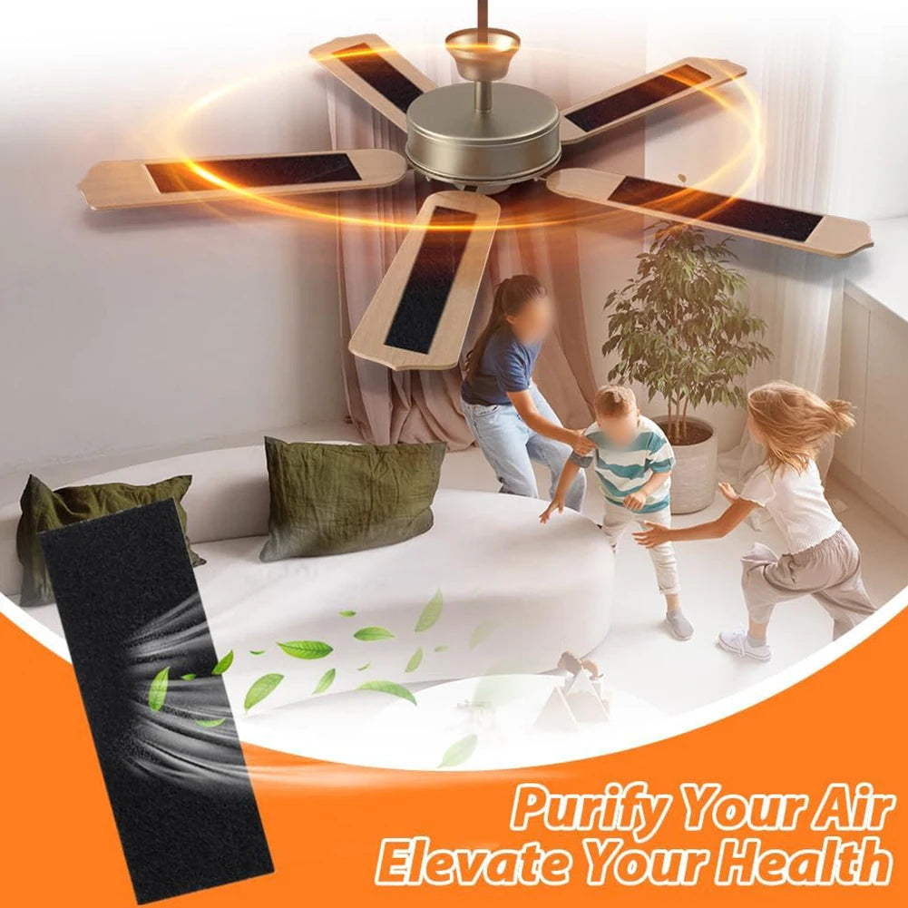 Activated Carbon Ceiling Fan Filters (Pack of 10) 🌀 – Breathe Better, Live Fresher