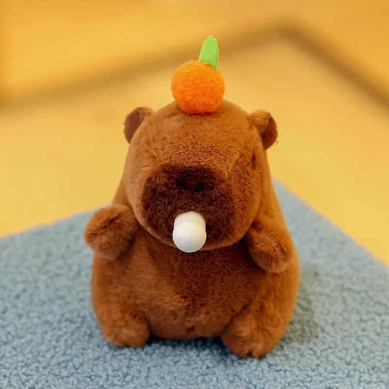 Plush Capybara Keychain – Cute Wagging Tail Toy Pendant for Bags, Keys & Gifts (1-20Pcs)
