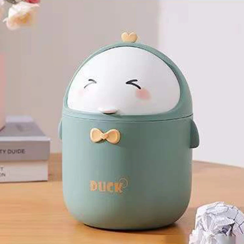 Mini Desktop Trash Can with Lid – Cute, Clean & Compact