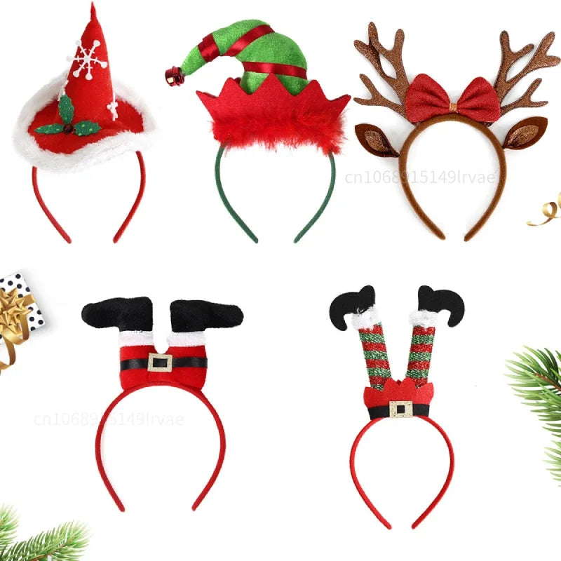Santa Christmas Headband – Cute Holiday Party Accessory for Kids & Adults
