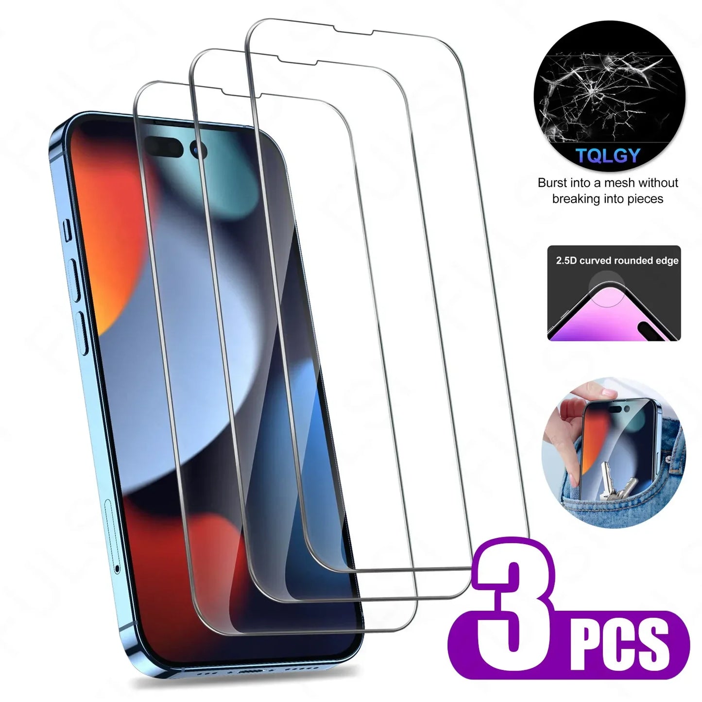 Privacy Screen Protector for iPhone – Anti-Spy Tempered Glass (1–4 Pack)