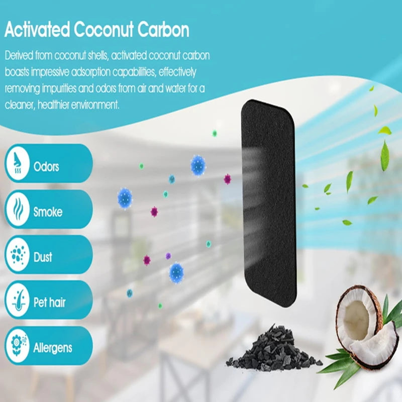 Activated Carbon Ceiling Fan Filters (Pack of 1 or 6)– Breathe Better, Live Fresher 🌀