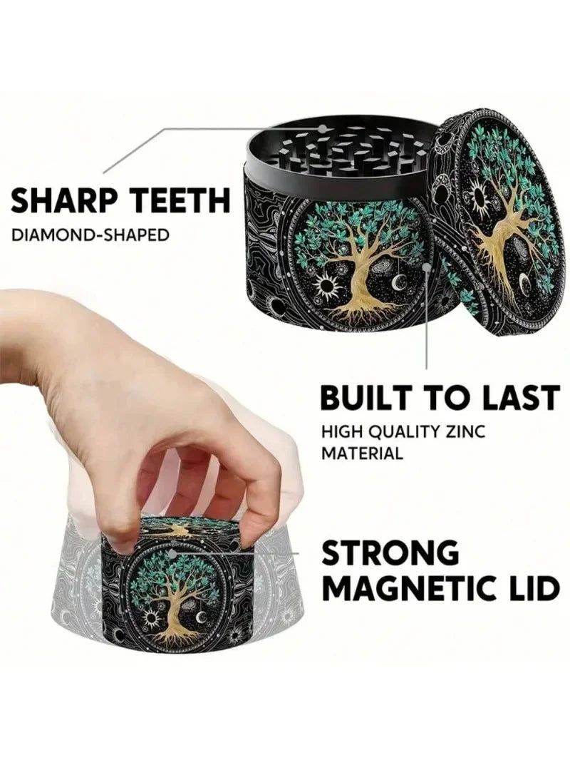 2-Inch Zinc Alloy Herb Grinder – Courage Pattern Spice & Tobacco Crusher