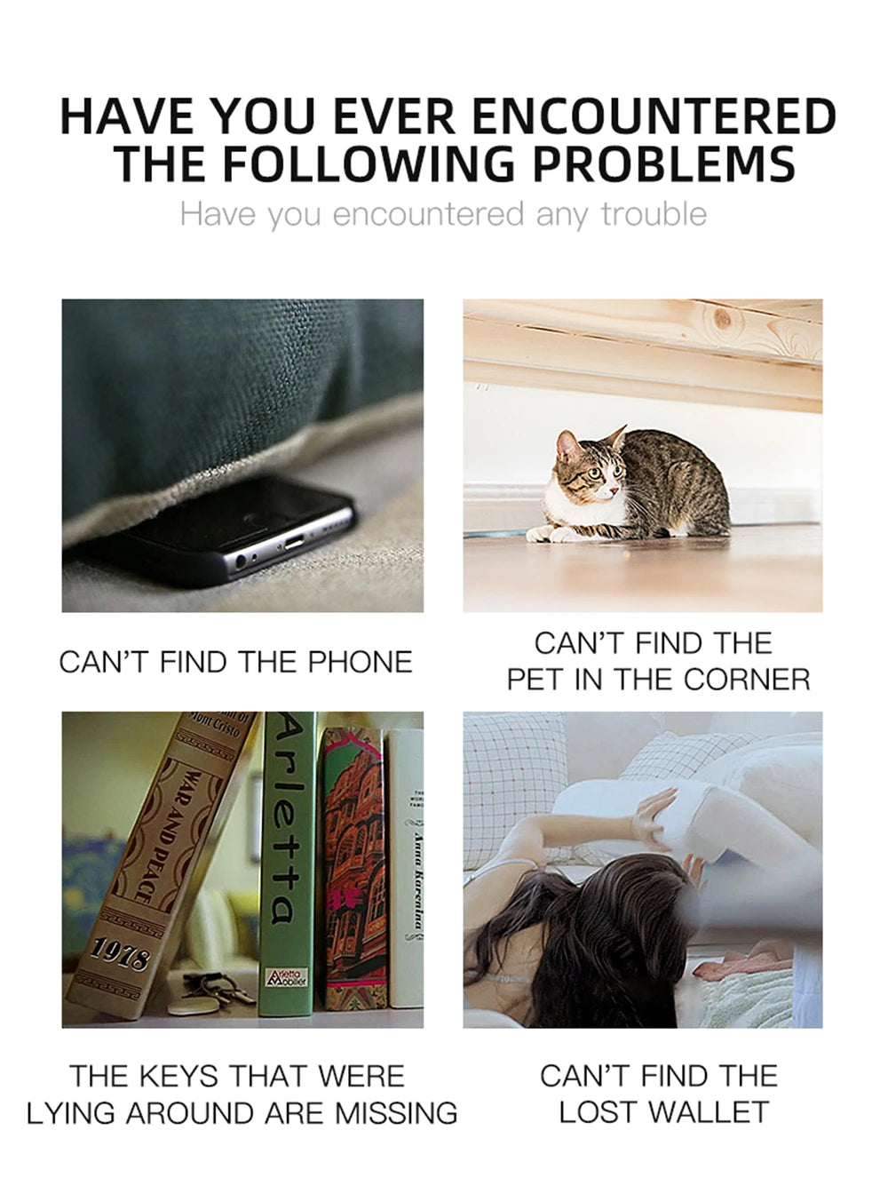 SmartFinder Bluetooth Tracker – Anti-Lost GPS Tag for Keys, Pets, Wallets & More