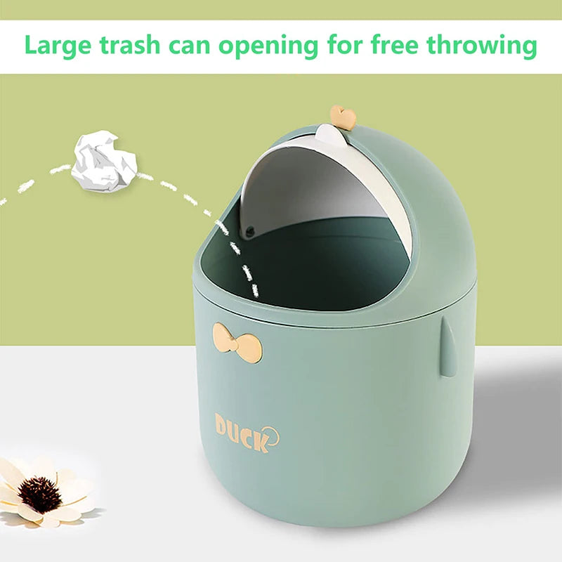 Mini Desktop Trash Can with Lid – Cute, Clean & Compact