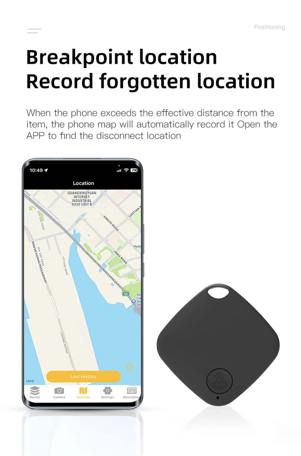 SmartFinder Bluetooth Tracker – Anti-Lost GPS Tag for Keys, Pets, Wallets & More