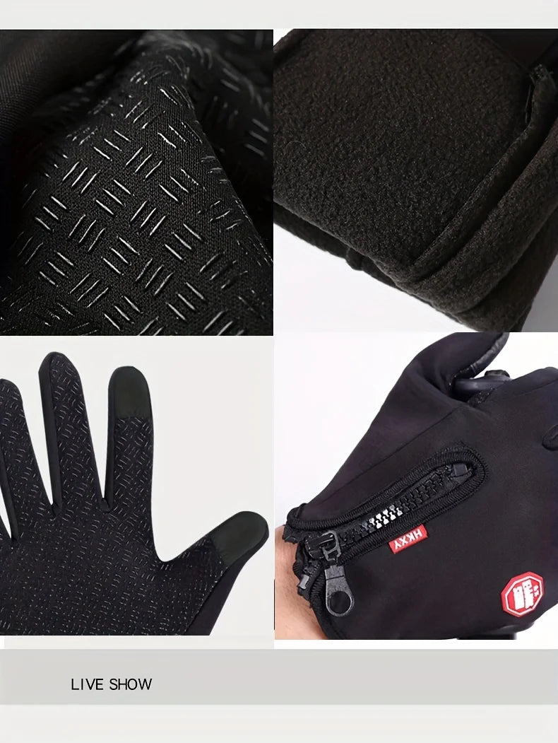 Touchscreen Winter Gloves – Warm, Windproof & Non-Slip for Men & Women