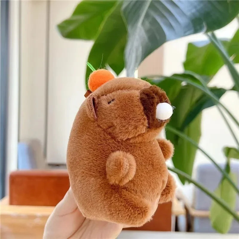 Plush Capybara Keychain – Cute Wagging Tail Toy Pendant for Bags, Keys & Gifts (1-20Pcs)