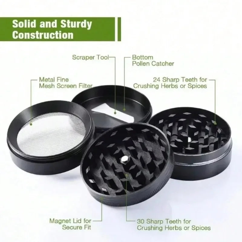 2-Inch Zinc Alloy Herb Grinder – Courage Pattern Spice & Tobacco Crusher