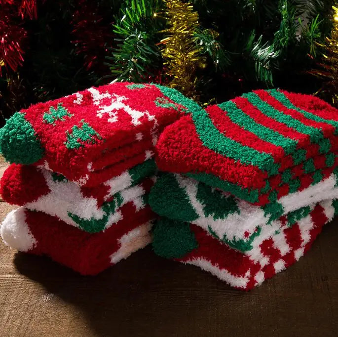 Cozy Christmas Fleece Socks – Ultra Soft, Warm & Fluffy Winter Lounge Socks