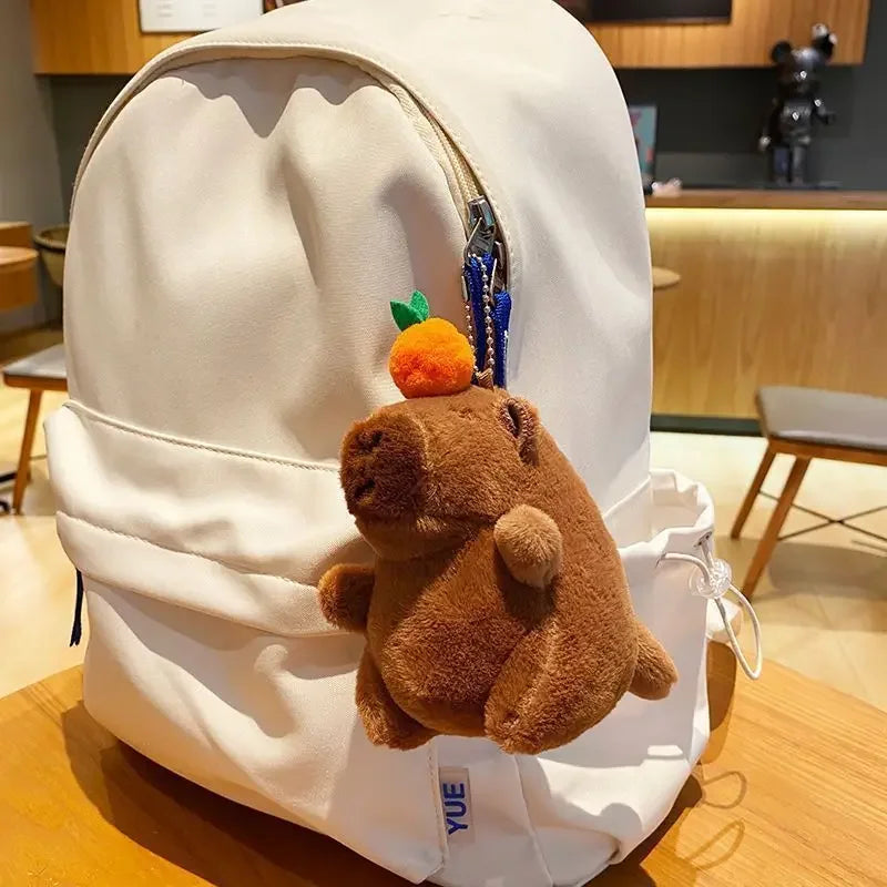 Plush Capybara Keychain – Cute Wagging Tail Toy Pendant for Bags, Keys & Gifts (1-20Pcs)