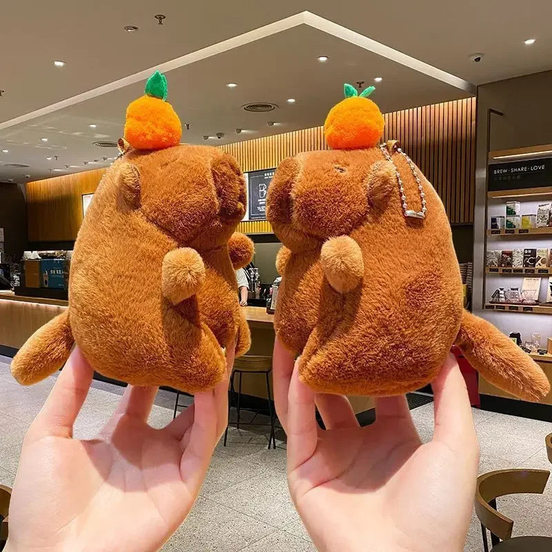 Plush Capybara Keychain – Cute Wagging Tail Toy Pendant for Bags, Keys & Gifts (1-20Pcs)
