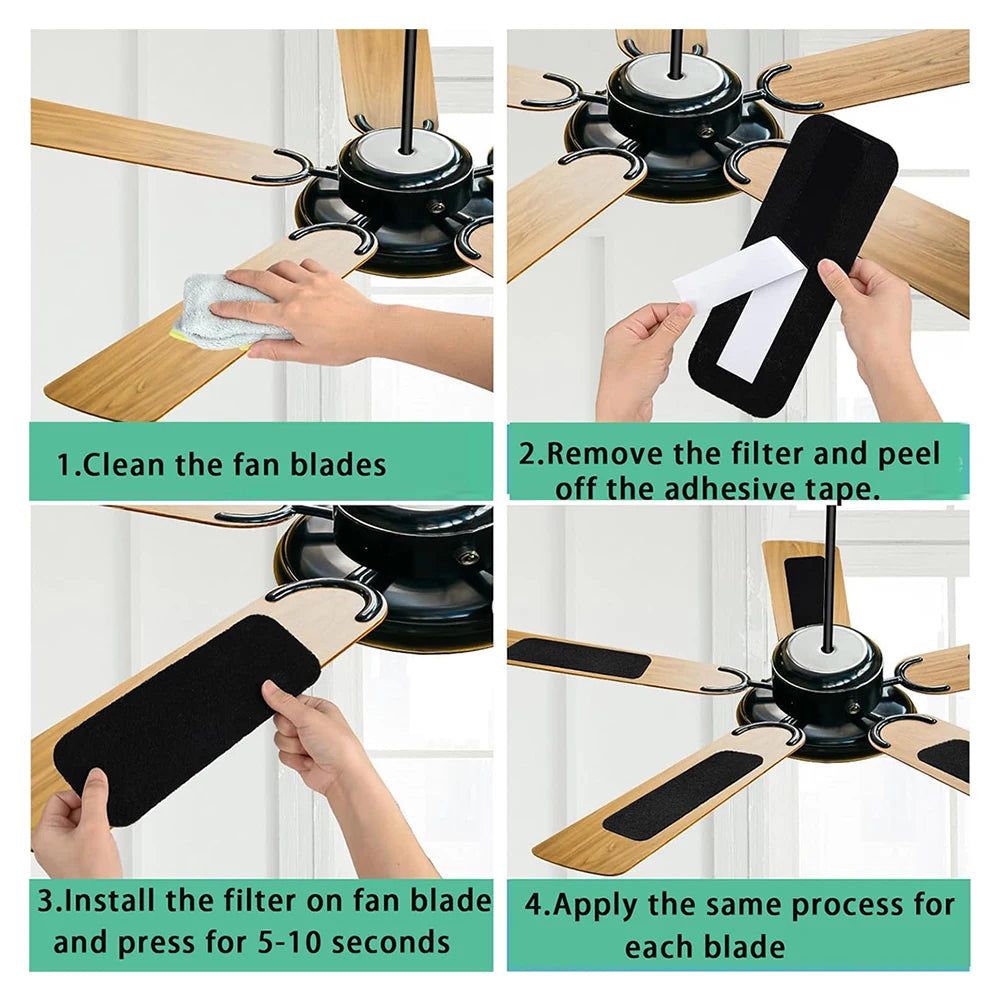 Activated Carbon Ceiling Fan Filters (Pack of 10) 🌀 – Breathe Better, Live Fresher