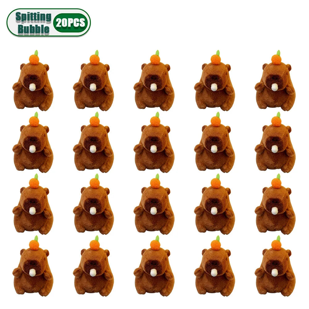 Plush Capybara Keychain – Cute Wagging Tail Toy Pendant for Bags, Keys & Gifts (1-20Pcs)