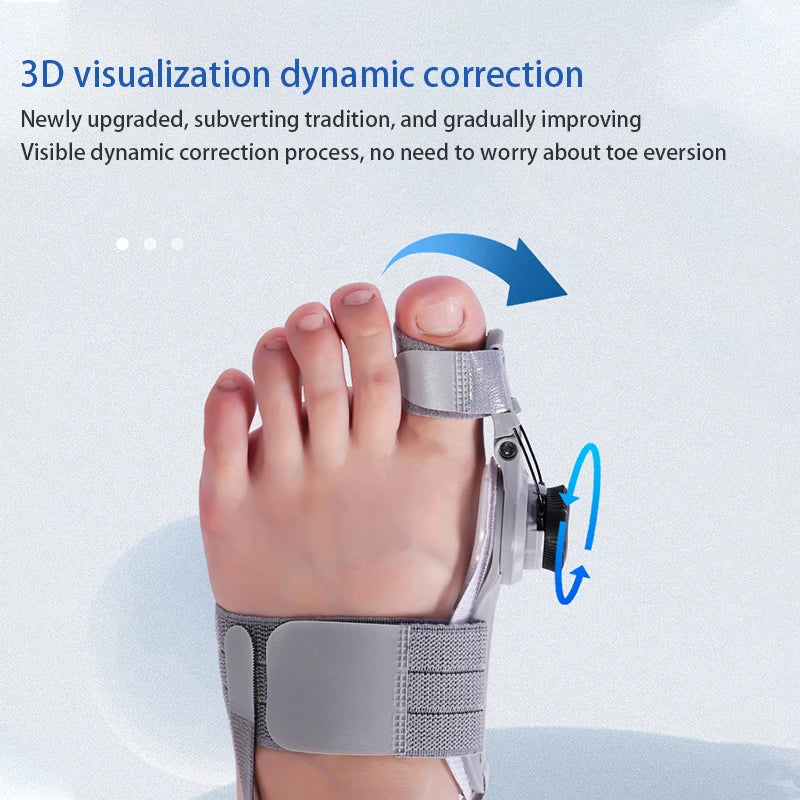 Adjustable Corrector with Rotatable Knob – Day & Night Hallux Valgus Relief (Unisex)