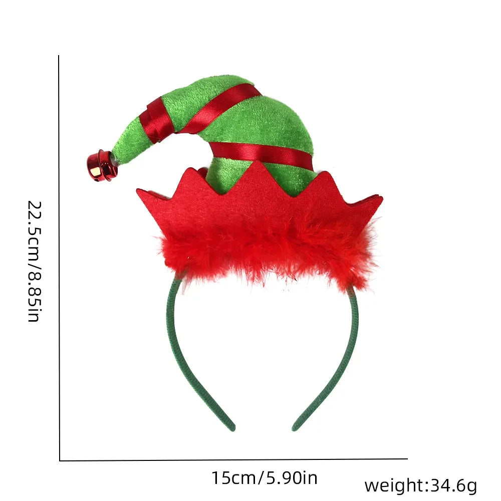 Santa Christmas Headband – Cute Holiday Party Accessory for Kids & Adults