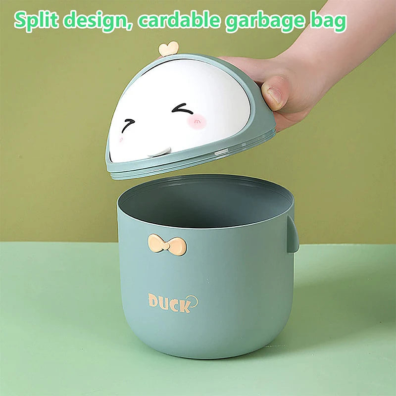 Mini Desktop Trash Can with Lid – Cute, Clean & Compact