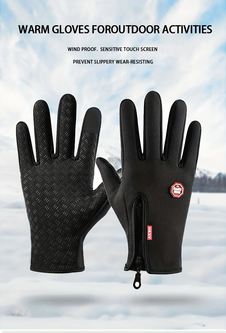 Touchscreen Winter Gloves – Warm, Windproof & Non-Slip for Men & Women