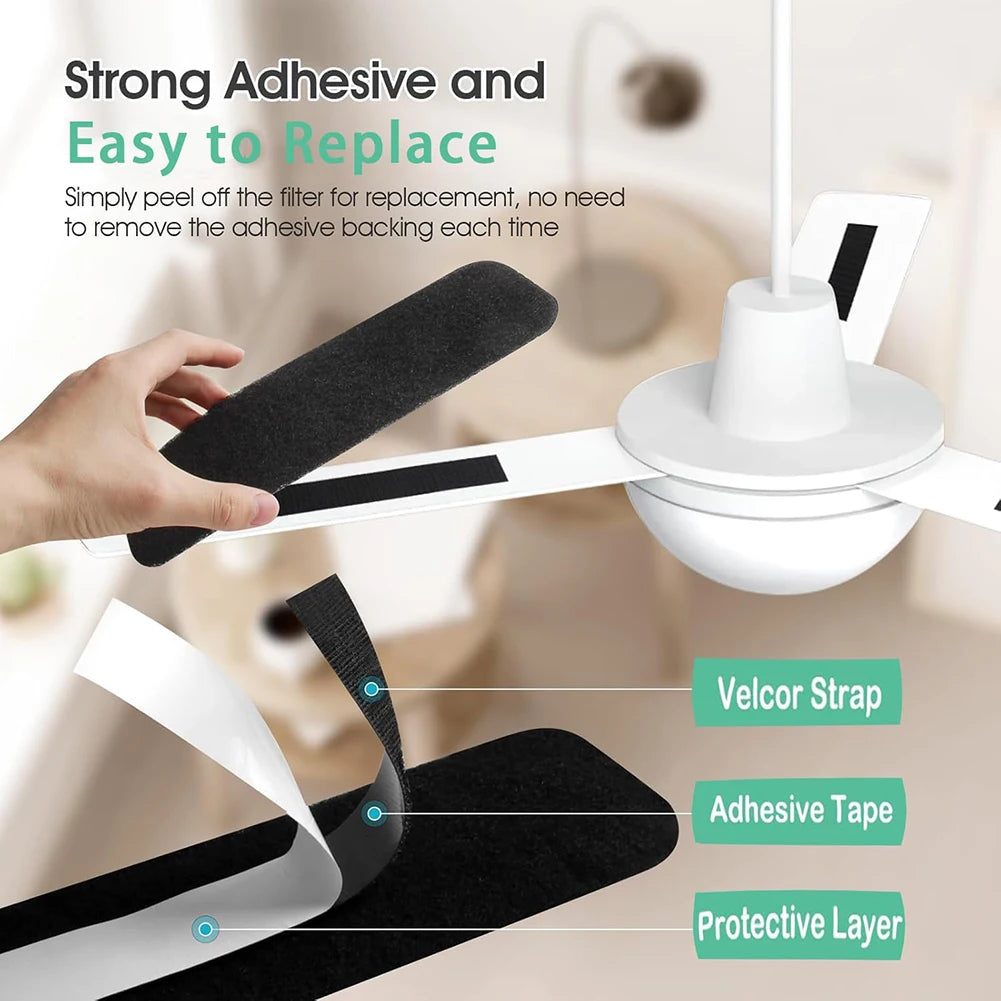 Activated Carbon Ceiling Fan Filters (Pack of 10) 🌀 – Breathe Better, Live Fresher