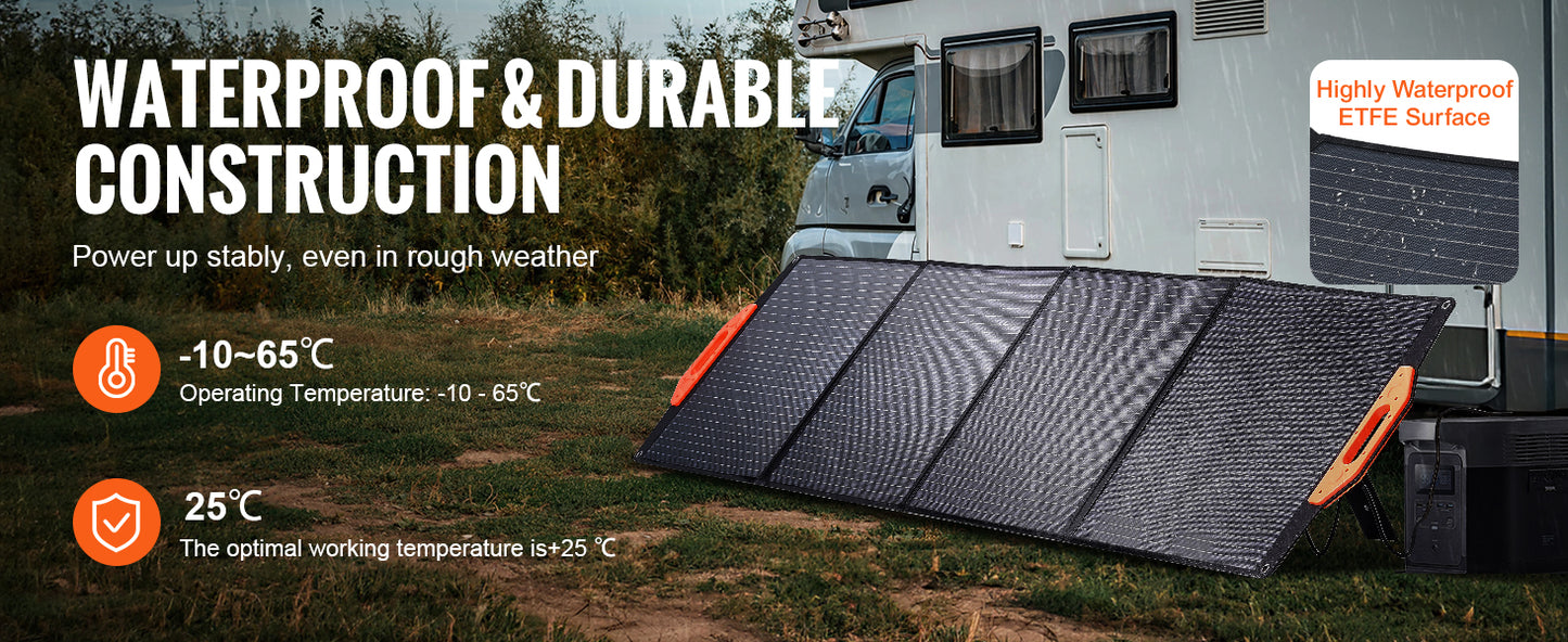 Foldable Monocrystalline Solar Panel 120W / 200W – High-Efficiency ETFE Waterproof Portable Charger for Camping, RVs, and Power Stations